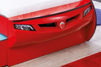 CARBED Кровать-машина Coupe с выдвижной кроватью Red 20.03.1306.00 в Новокремлёвском - novokremlyovskoe.mebel54.com | фото