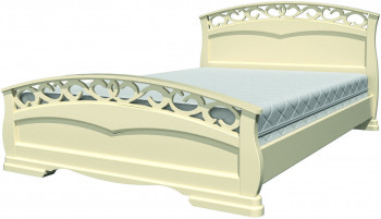 Кровать Грация-1 из массива сосны 900*2000 Слоновая кость в Новокремлёвском - novokremlyovskoe.mebel54.com | фото